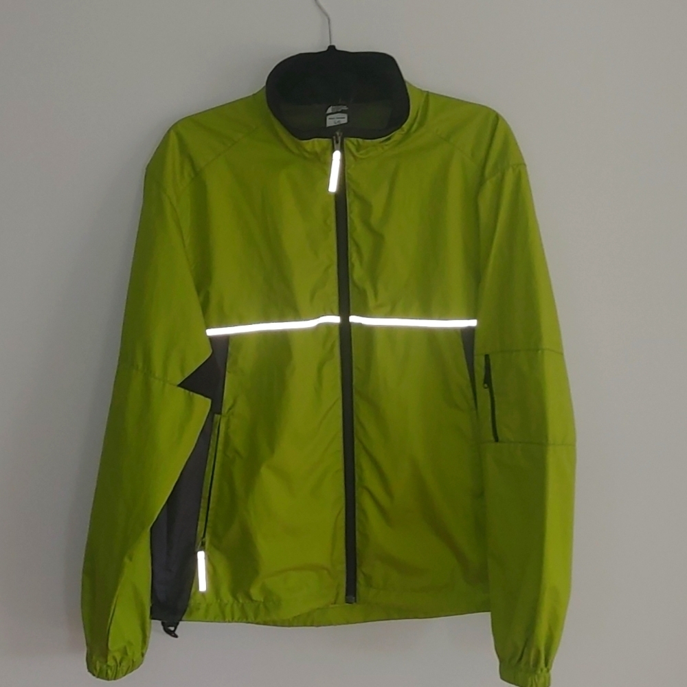 MEC Reflective Running Cycling Light Windbreaker Jacket L